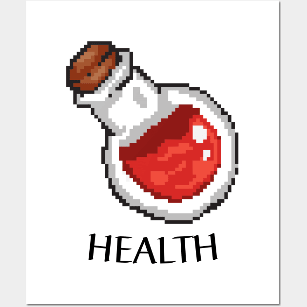 Health Potion Gamer Print Wall Art by DungeonDesigns